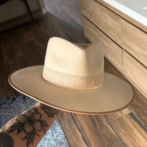 Lack Of Color Cream Wide-Brim Hat